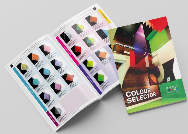 Colour selector brochure from Perspex