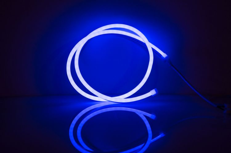 Neon10 flexible LED strip in blue