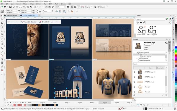 Screenshot of CorelDraw 2021 being used on a PC
