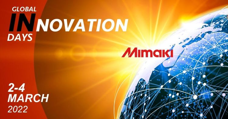 Graphic promoting Mimaki's 2nd innovation day in March.