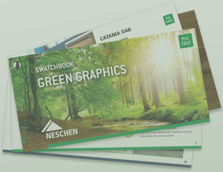 Swatchbook of green print media products