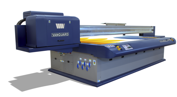 The Vanguard VKM600T-HS 4x8 UV Flatbed Printer