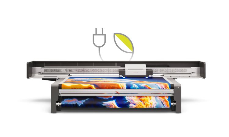 A swissQprint UV LED flatbed printer