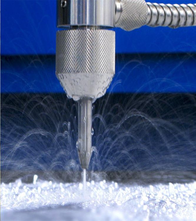 A Waterjet Cutting Tool in operation
