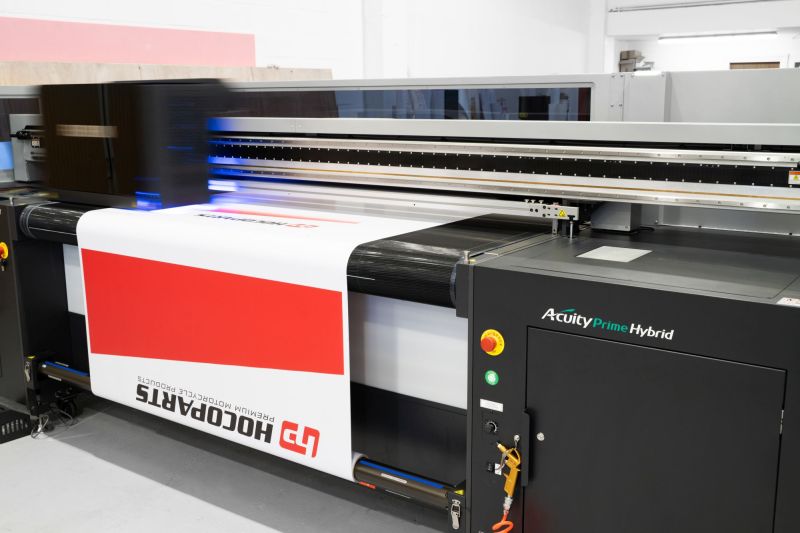 The Acuity Prime Printer in mid-action inside a workshop